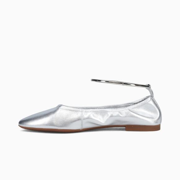 Jeffrey Campbell Tippy Ballet Flats Silver 8.5 - Picture 1 of 10